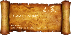 Liptai Baldó névjegykártya